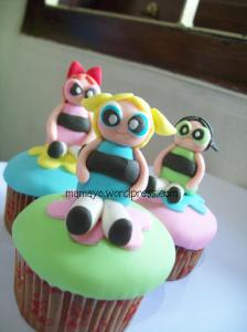 power puff girls cupcakes